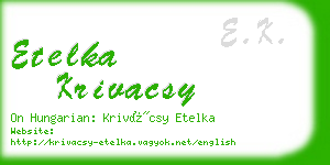 etelka krivacsy business card